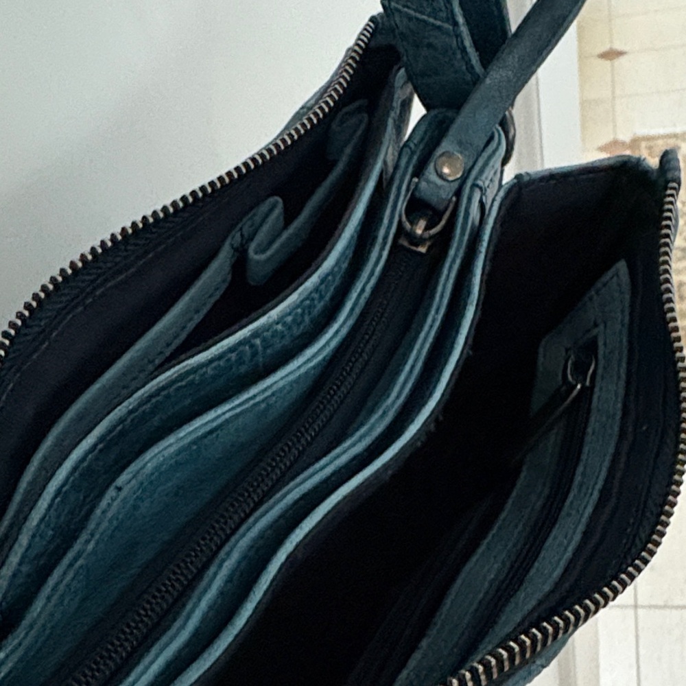 Latico Leather Blue Crossbody Bag - Picture 7 of 9